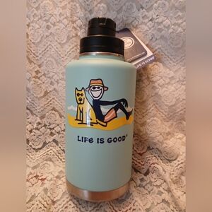 Life Is Good Mint Jake With Dog On Beach X Large Insulated Bottle NEW  2021